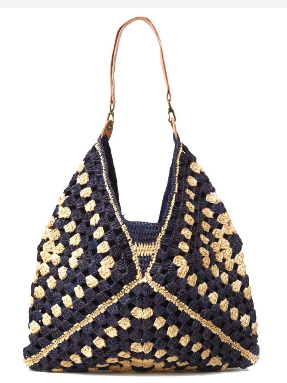Mar Y Sol Palermo Crochet Raffia Bag